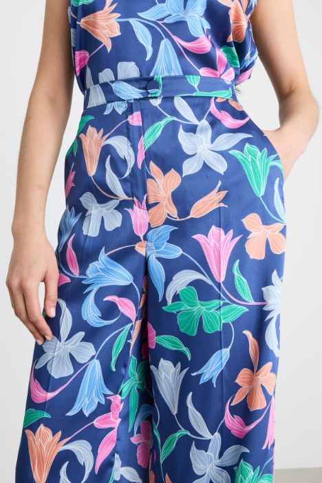 Pantalón recto de twill