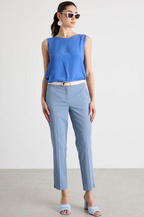Pantalone slim in faille stretch Intrend