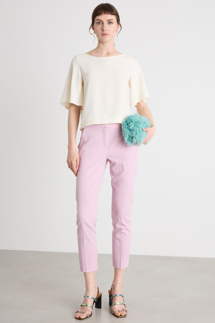 Pantalone slim in faille stretch Intrend