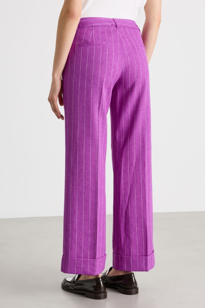 Straight-Leg Turn-Up Trousers Intrend - 4