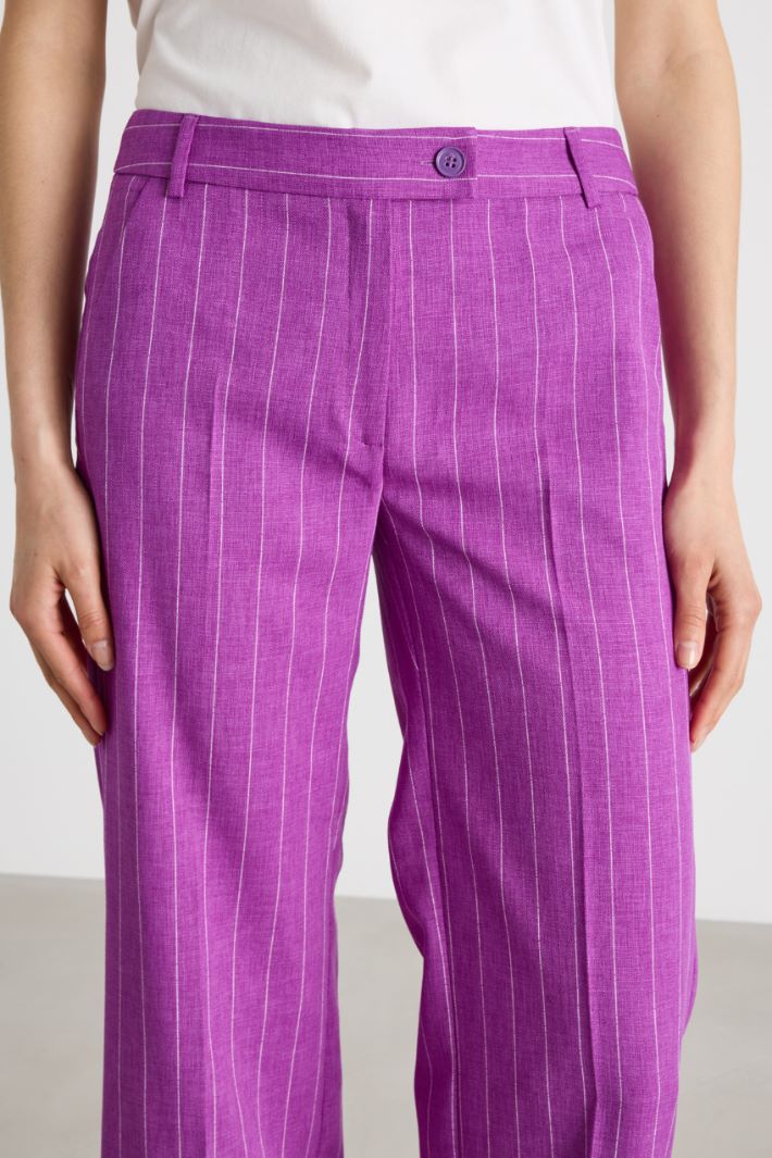 Straight-Leg Turn-Up Trousers Intrend - 3