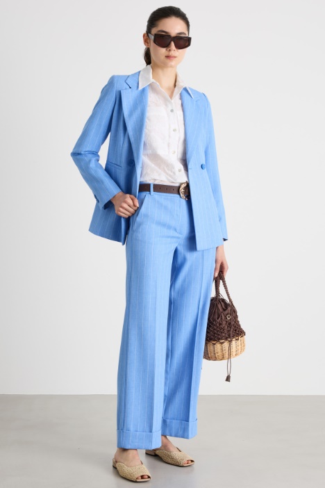 Straight-Leg Turn-Up Trousers Intrend