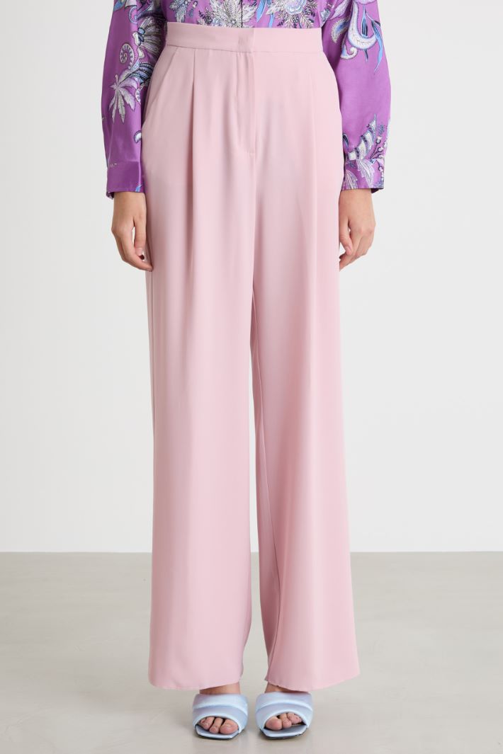 Pleated wide-leg trousers Intrend - 2