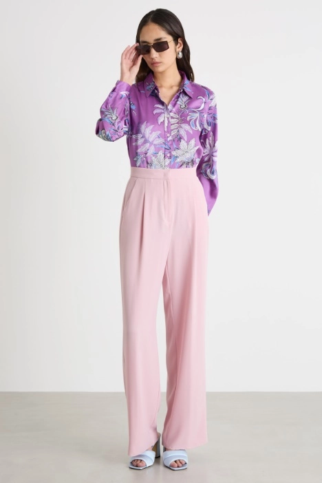 Pleated wide-leg trousers - Intrend