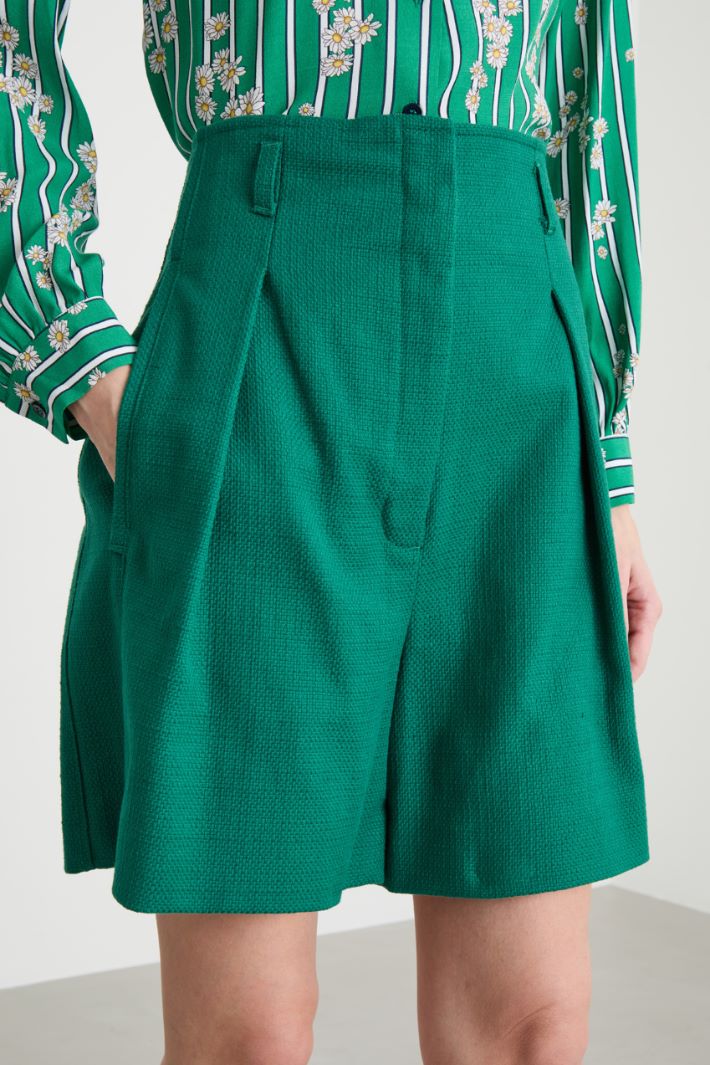 Pleated Bermuda Shorts Intrend - 3