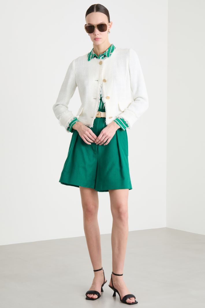 Pleated Bermuda Shorts Intrend