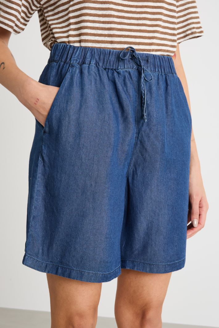 Chambray Bermuda shorts Intrend - 3