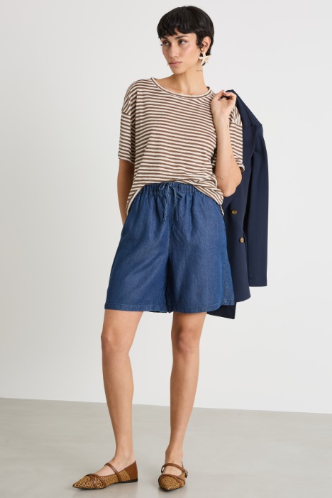 Chambray Bermuda shorts Intrend
