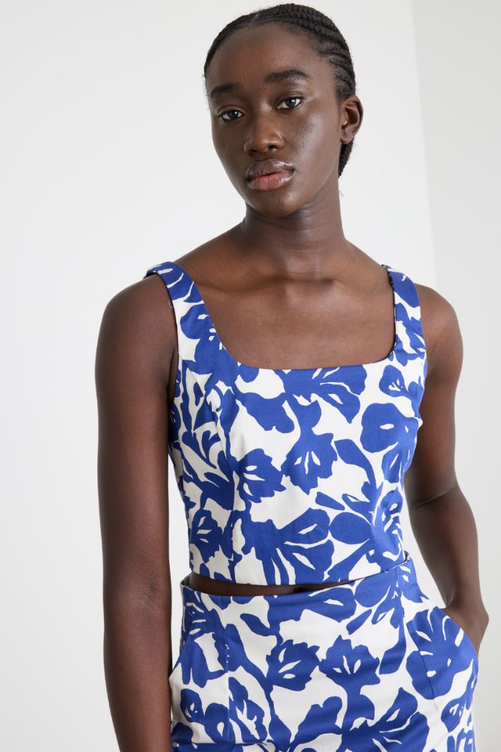 Crop top in raso Intrend - 3