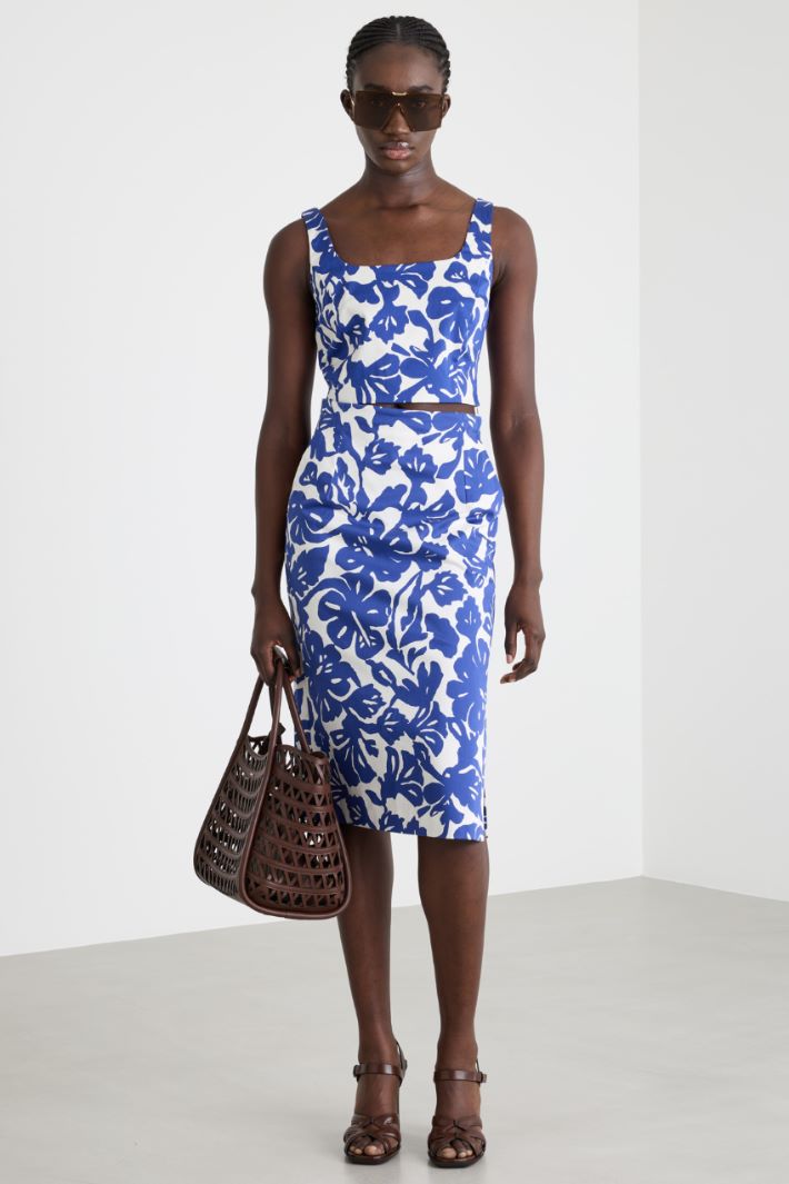 Crop top in raso Intrend