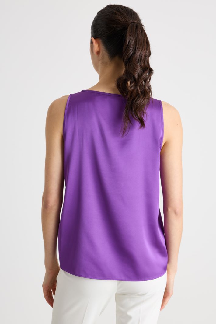 Lightweight stretch-satin top Intrend - 4