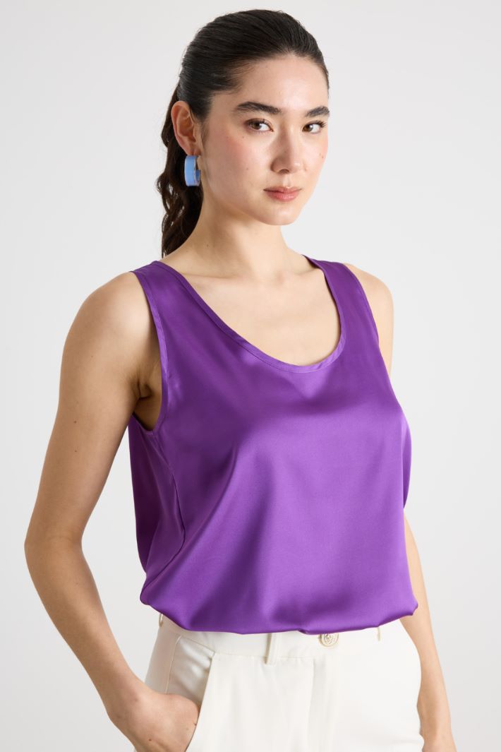Lightweight stretch-satin top Intrend - 2