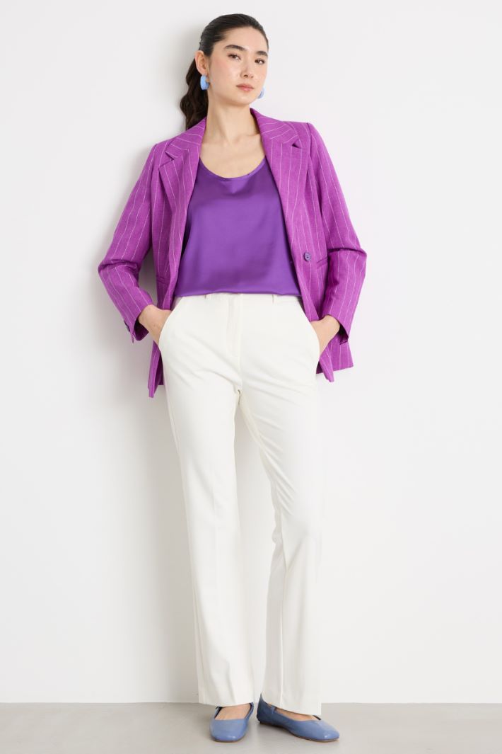 Lightweight stretch-satin top Intrend