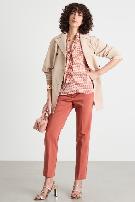 Sleeveless creponne top Intrend