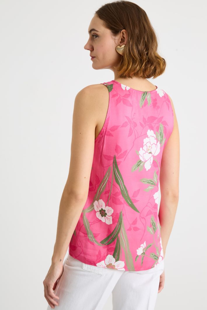 Bow-detail twill top Intrend - 4