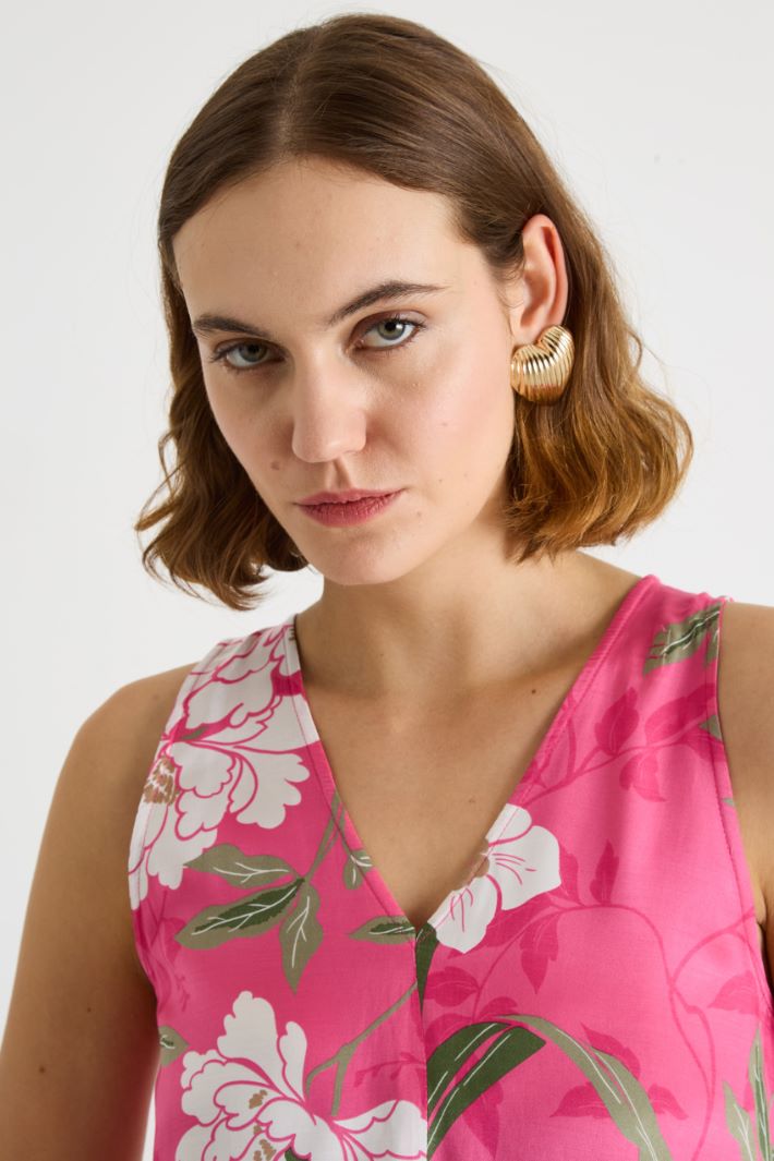 Bow-detail twill top Intrend - 3