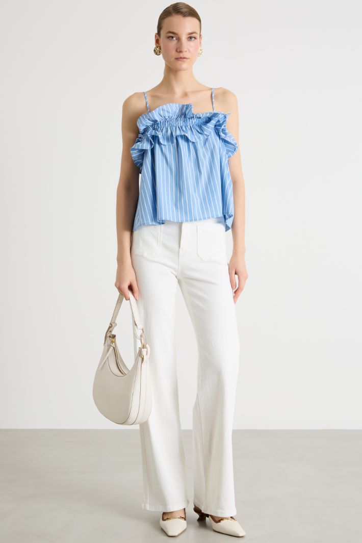 Ruffle-Trim Top Intrend