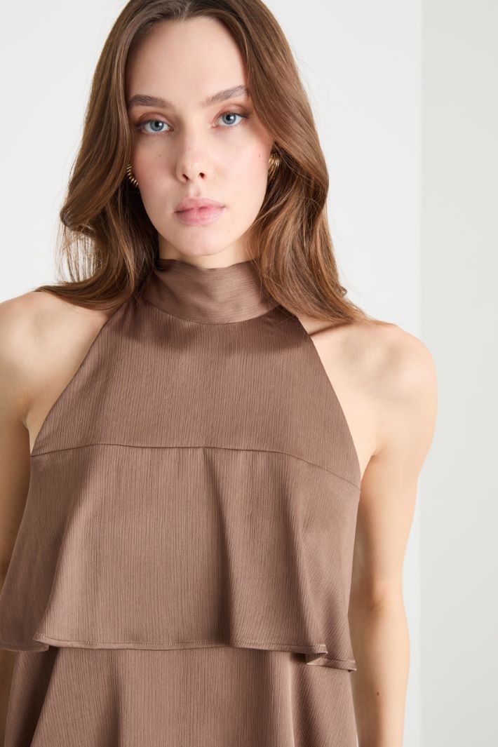 Double-Ruffle Crêpon Top Intrend - 3