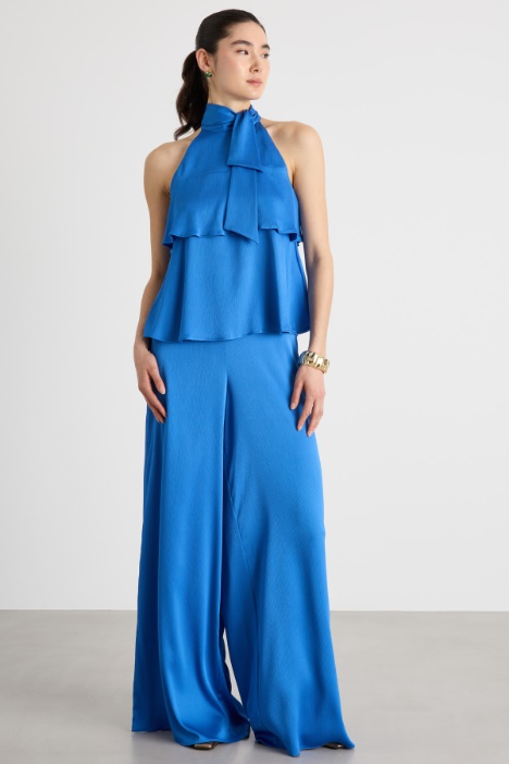 Top de crepón con doble volante Intrend