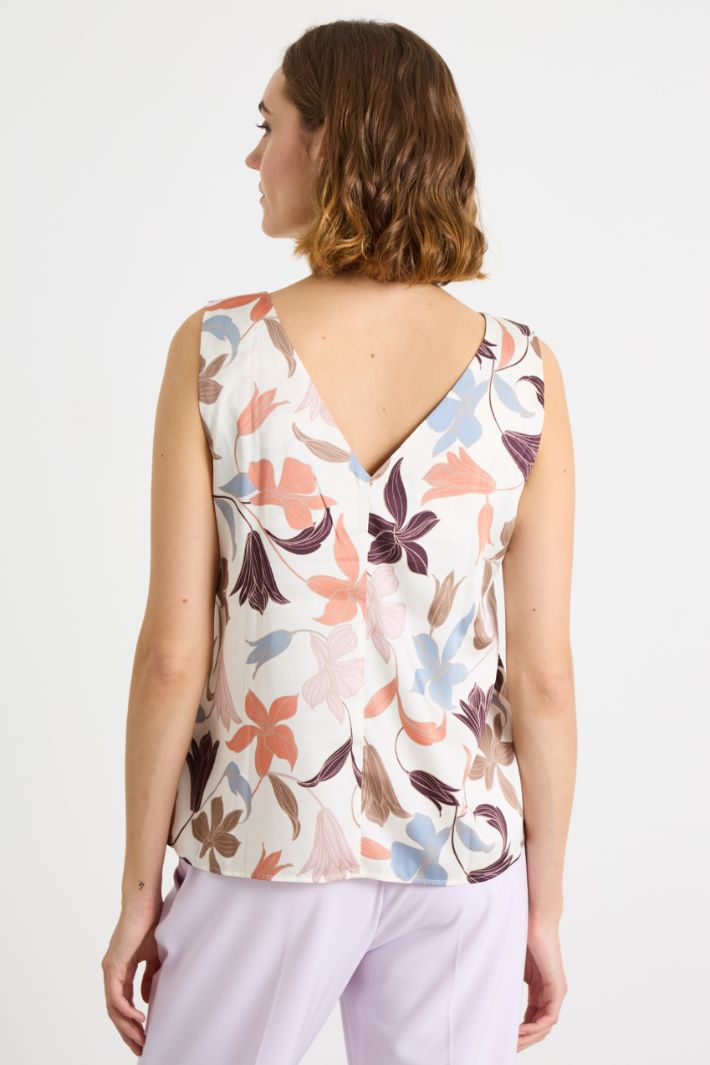 Sleeveless twill top Intrend - 4