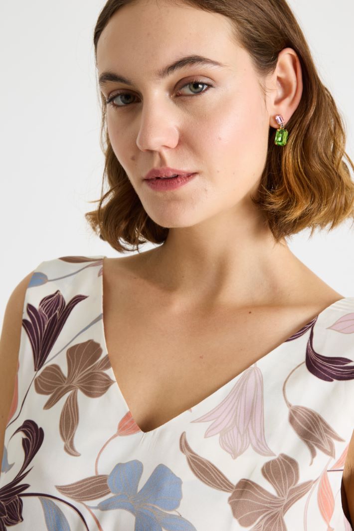 Sleeveless twill top Intrend - 3