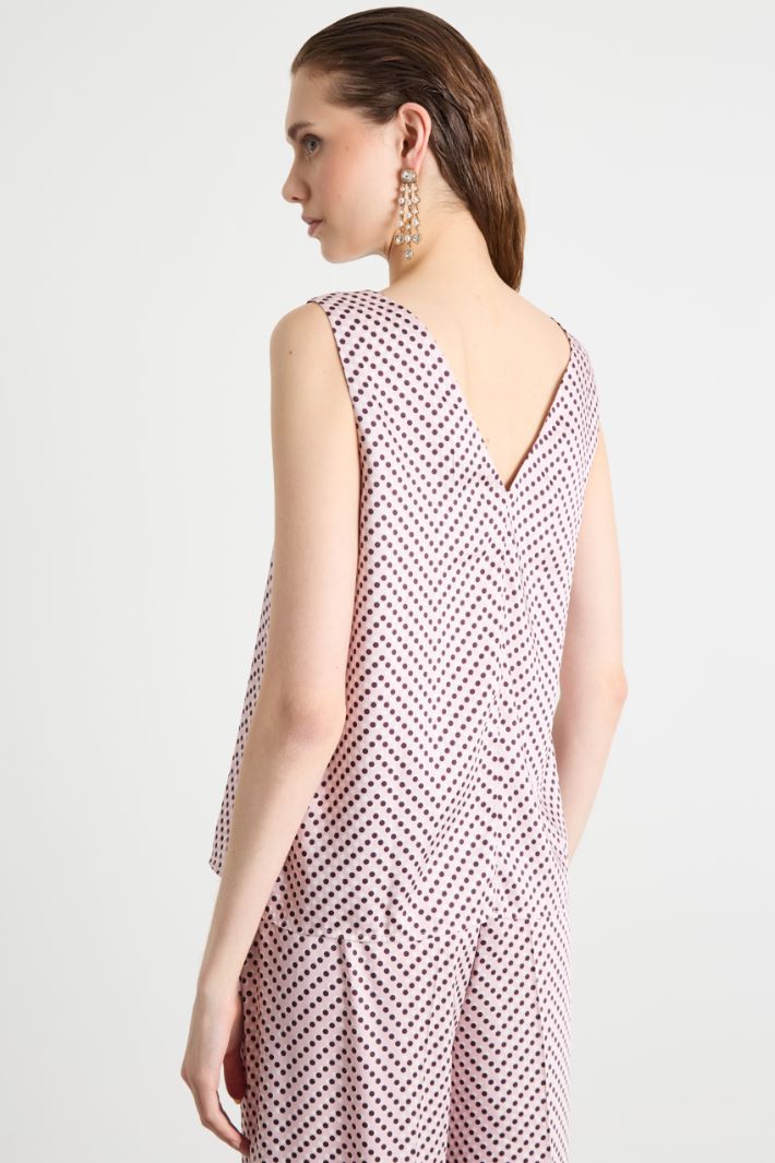Sleeveless twill top Intrend - 4