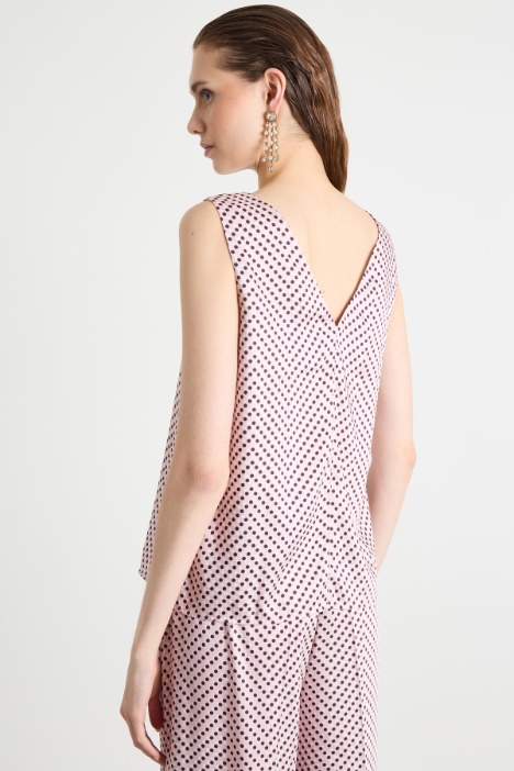 Top sin mangas de twill