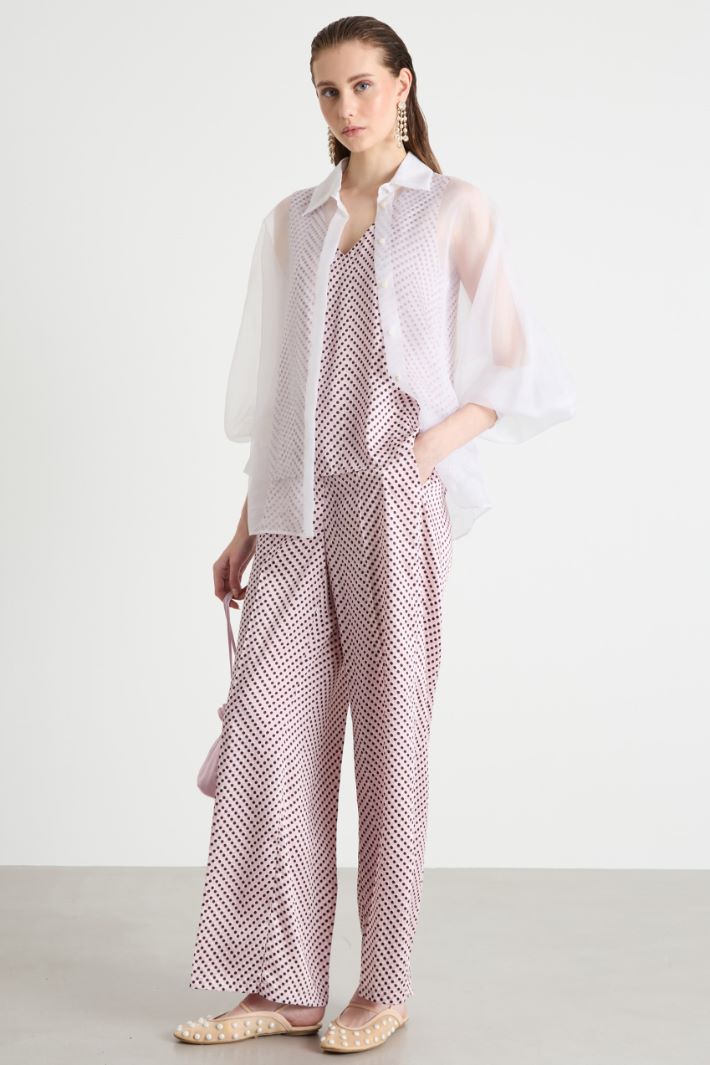 Sleeveless twill top Intrend