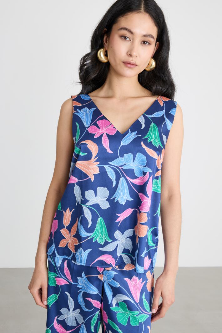 Top smanicato in twill Intrend - 2