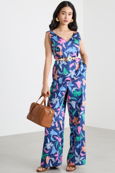 Sleeveless twill top Intrend