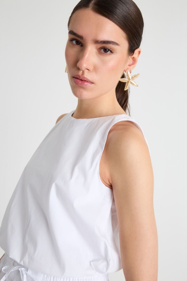 Sleeveless Top with Elasticated Hem Intrend - 3