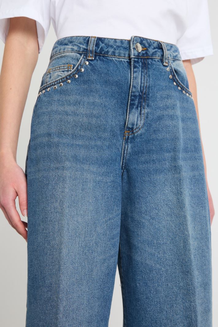 Studded Wide-Leg Jeans Intrend - 3