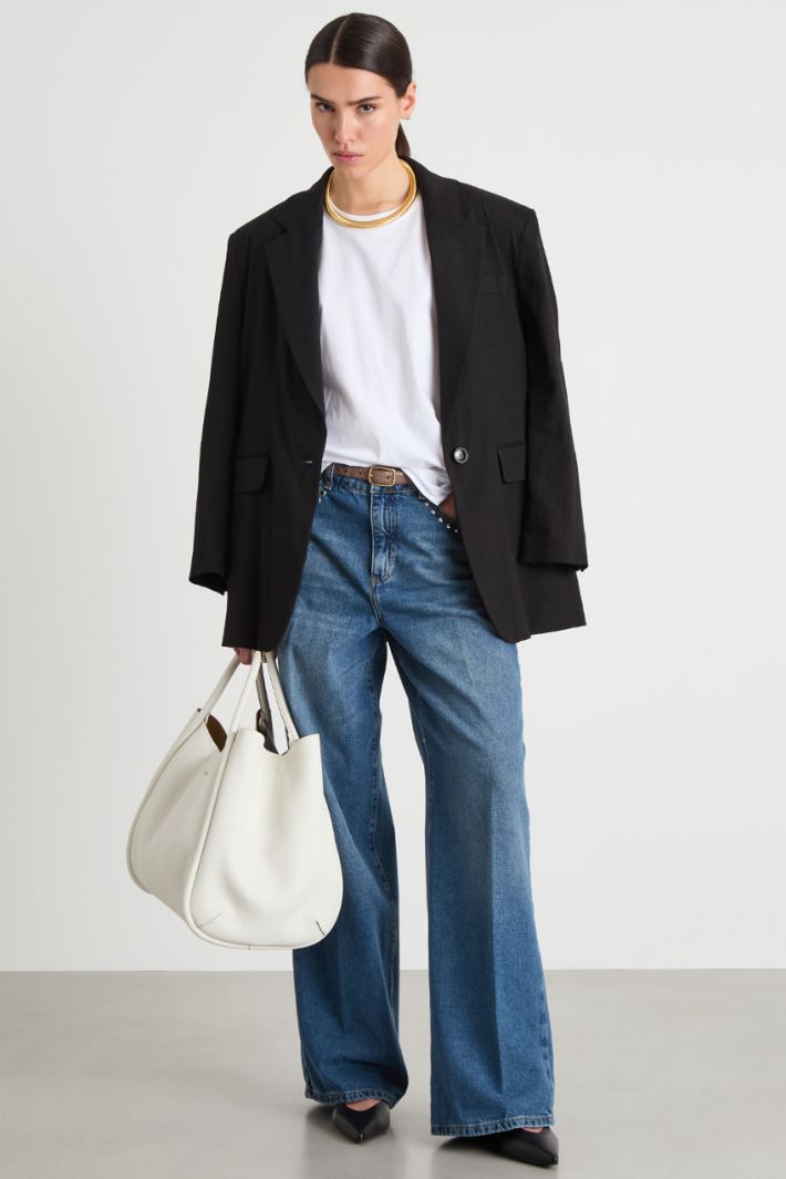 Studded Wide-Leg Jeans Intrend