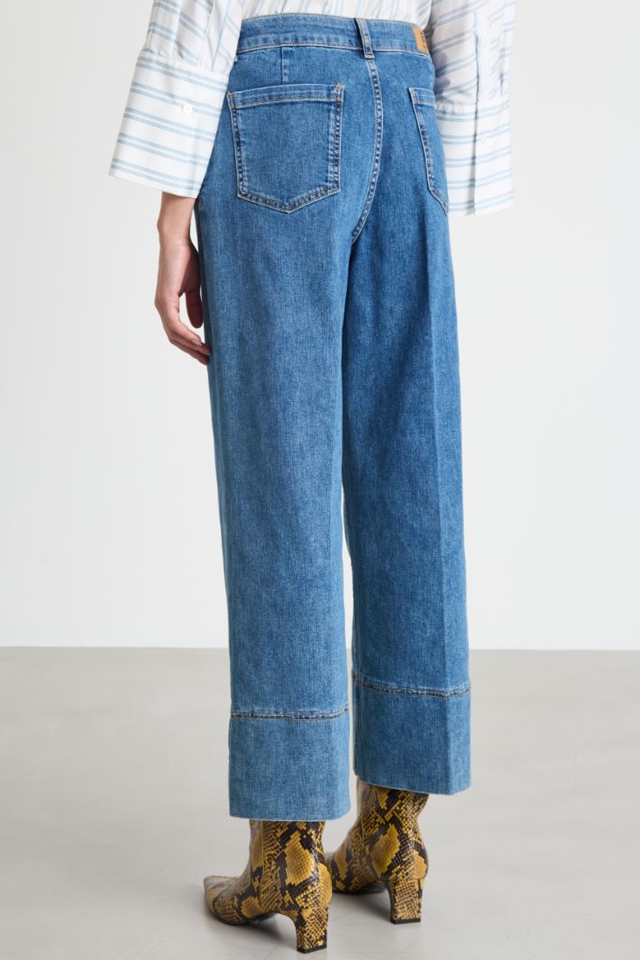 Stretch jeans with top-stitched hem Intrend - 4