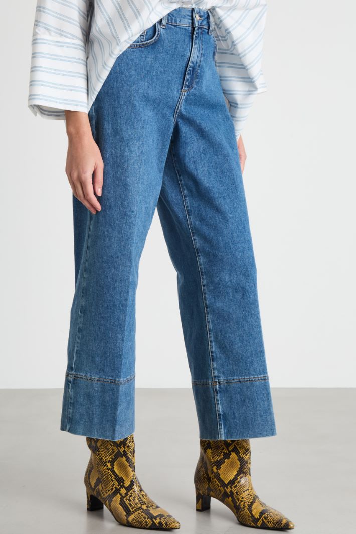 Stretch jeans with top-stitched hem Intrend - 2