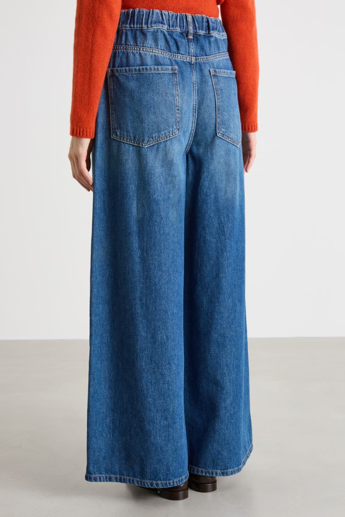 Patterned wide-leg jeans Intrend - 4