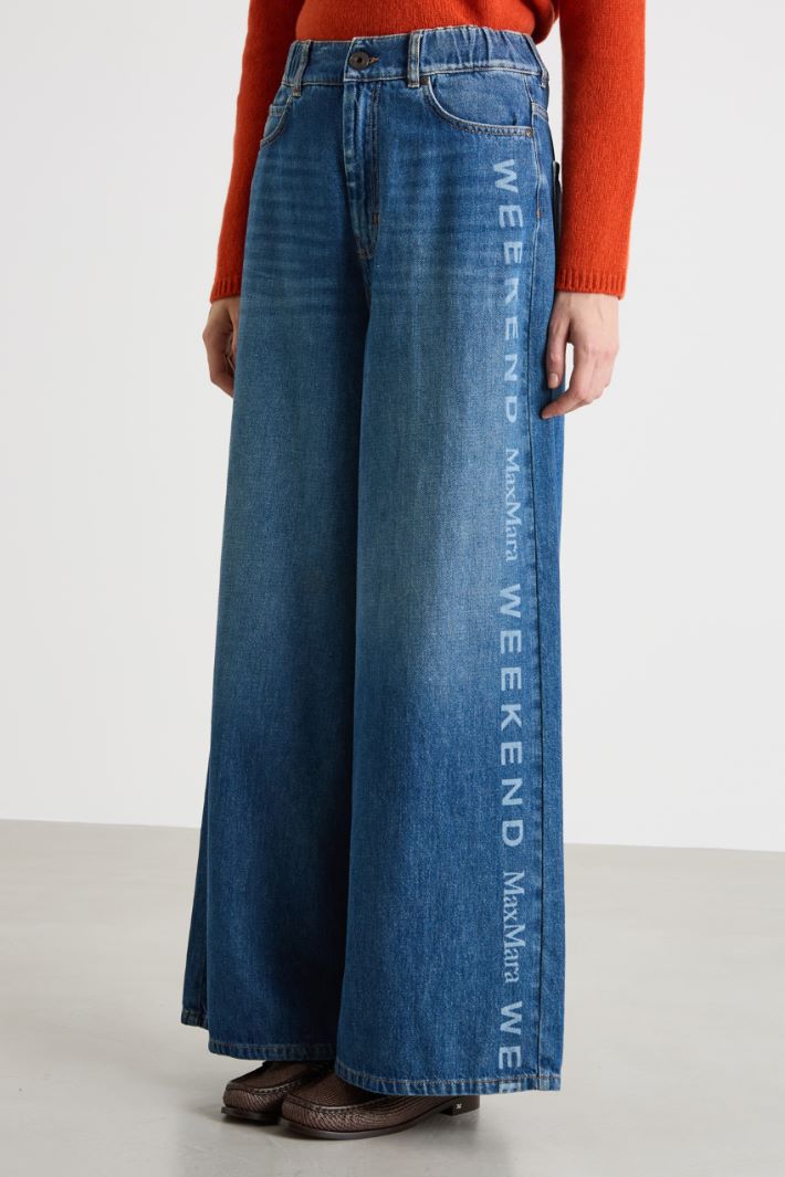 Patterned wide-leg jeans Intrend - 2