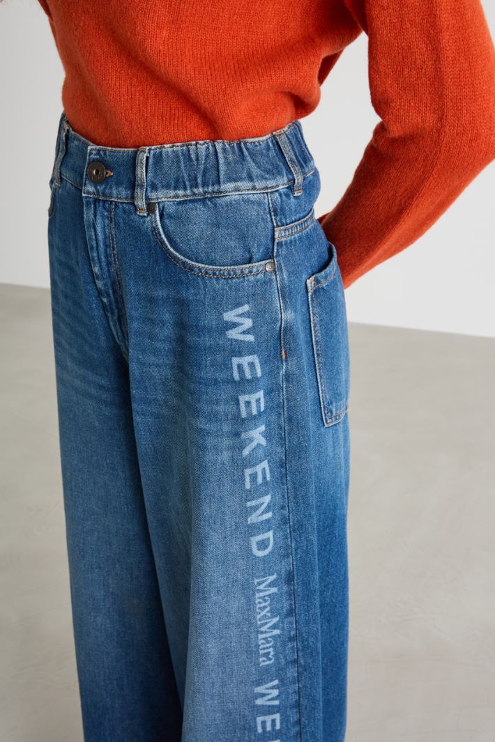 Patterned wide-leg jeans Intrend - 3