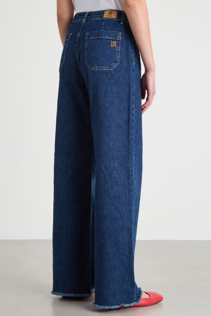 Wide-Leg Straight Jeans with Patch Pockets Intrend - 4
