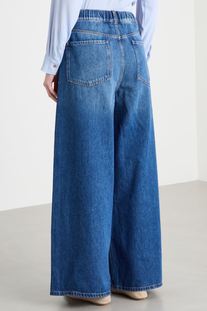 Patterned wide-leg jeans Intrend - 4