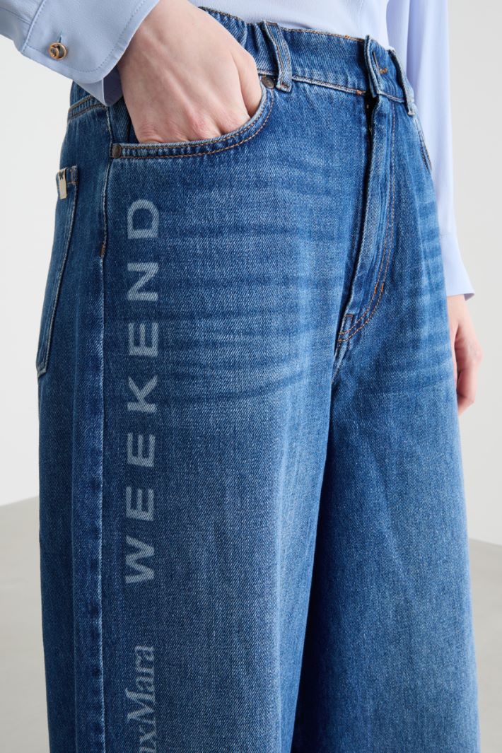 Patterned wide-leg jeans Intrend - 3