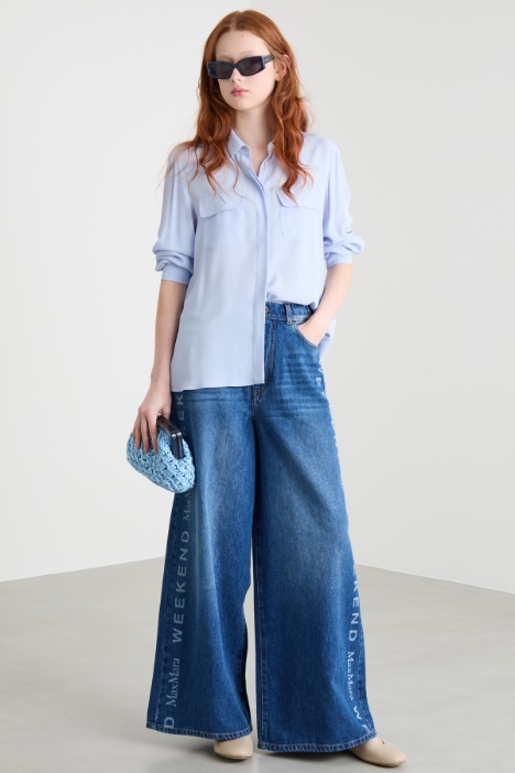 Patterned wide-leg jeans Intrend