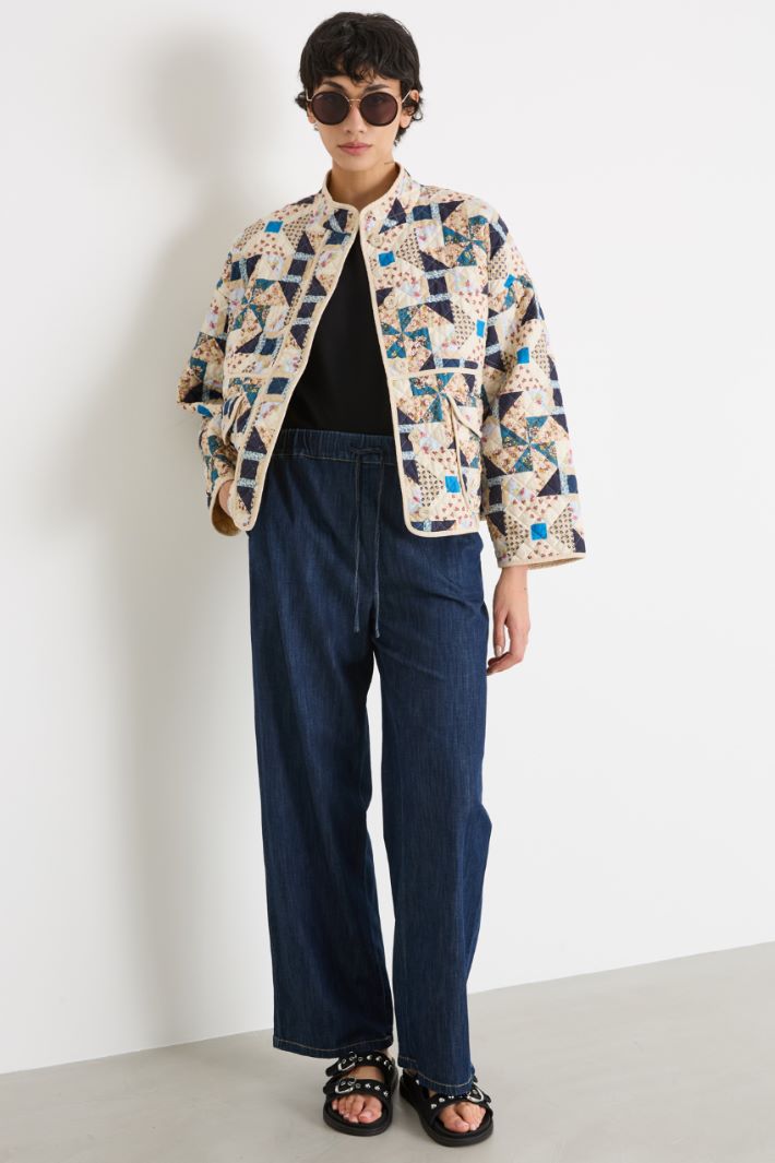 Wide-leg jeans with drawstring Intrend