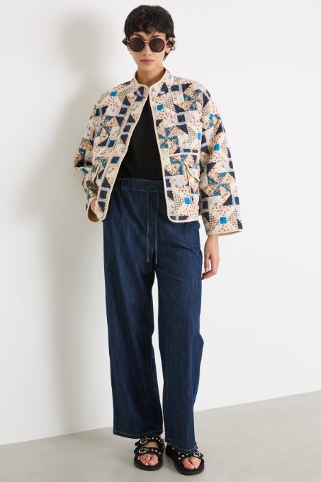 Wide-leg jeans with drawstring Intrend