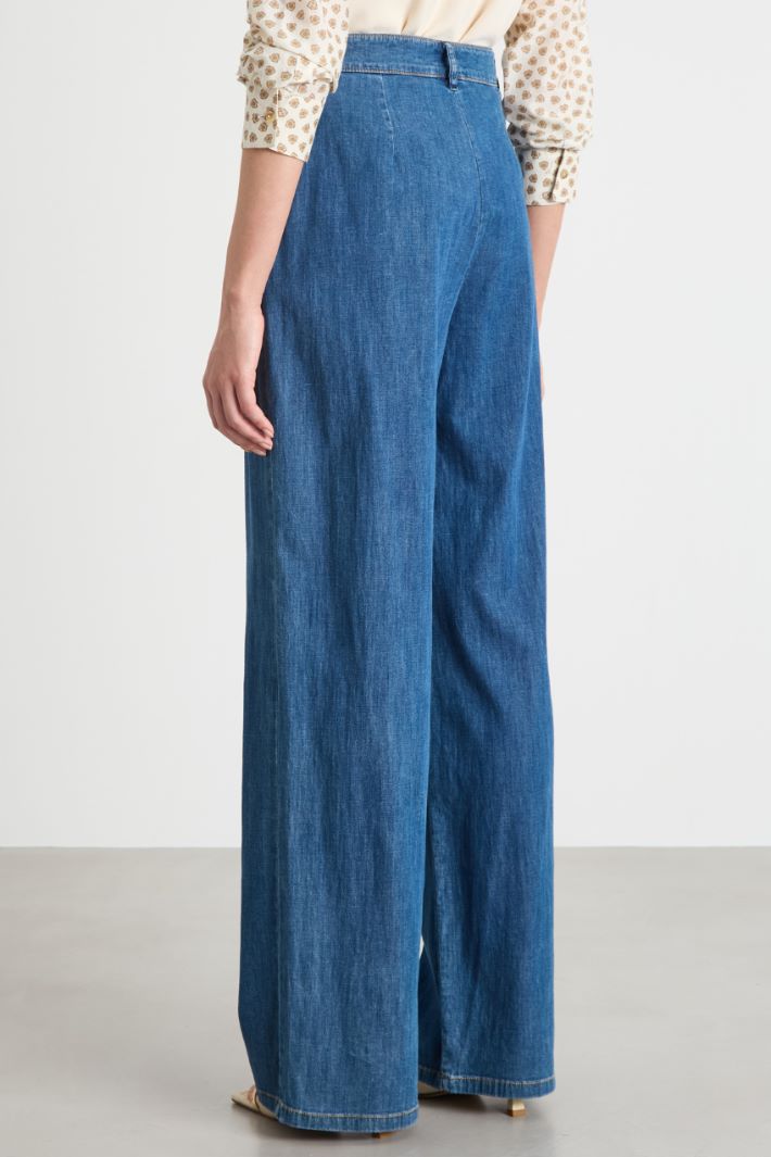 Pleated wide-leg jeans Intrend - 4