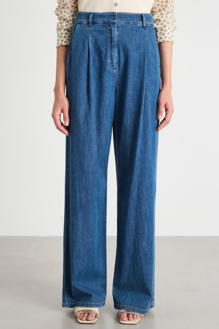 Pleated wide-leg jeans Intrend - 2