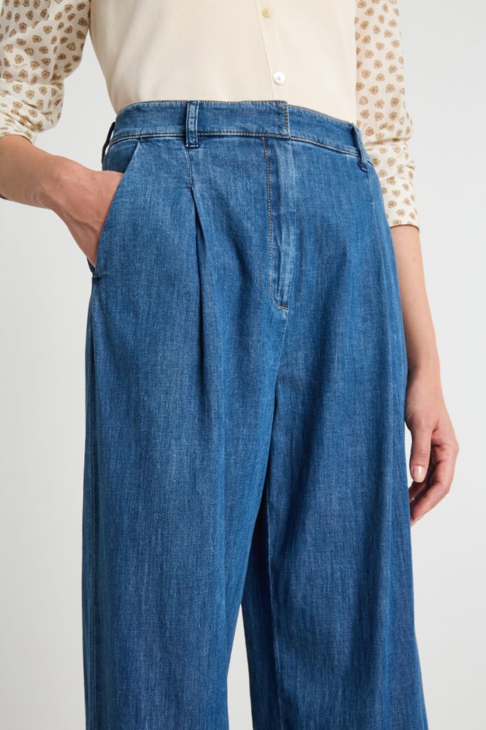 Pleated wide-leg jeans Intrend - 3