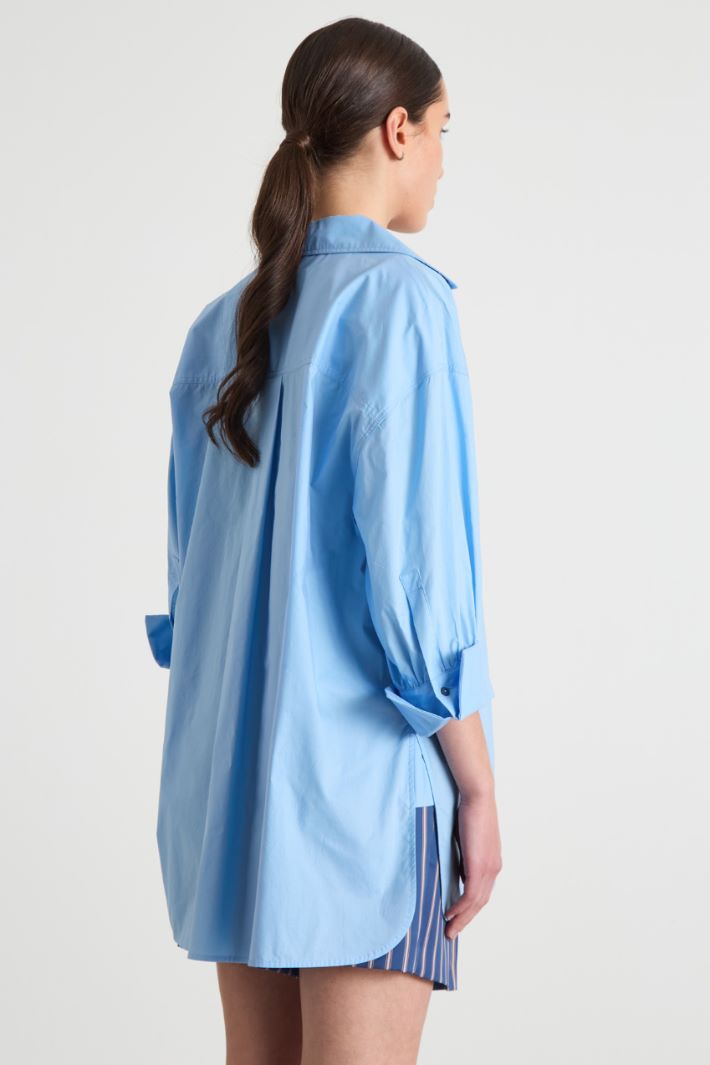 Cotton Poplin Foulard Blouse Intrend - 4