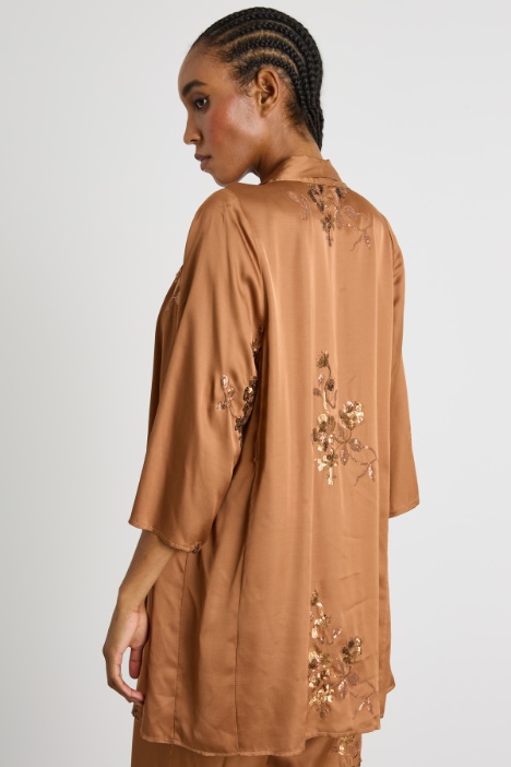 Kimono corto con paillettes