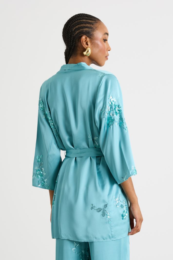 Short sequinned kimono Intrend - 4